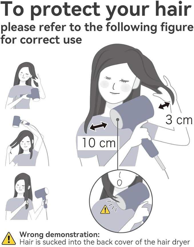 CONFU Diffuser Hair Dryer for Curly Hair,1500W Fast Drying Blow Dryer with Diffuser for Women,Compact & Portable Negative Ion Hairdryer,Mini and Foldable Blowdryer Design for Travel(Gray)