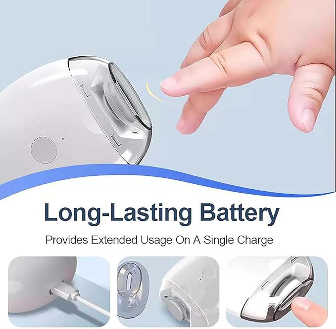 Automatic Electric Nail Clipper,2026new Automatic Finger Nail Grinder with LED Light and 3 Speeds,Electric Nail Clippers for Seniors,Small, Portable and Silent,Suitable for Seniors,Adult and Children
