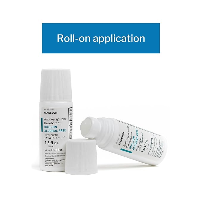 McKesson Antiperspirant Deodorant Roll-On Stick [Pack of 96] Bulk, Mini Travel Size, Alcohol-Free, Fresh Scent, 1.5 fl oz