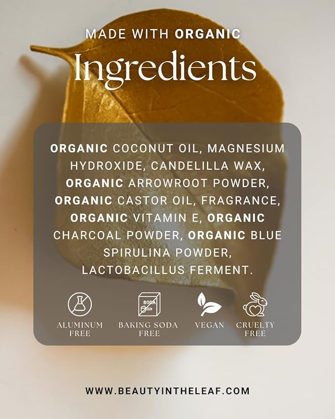 LIMITED EDITION | The Rouge Stick Natural Deodorant | Organically Made in the USA | Aluminum-Free | 100% Vegan | Exotic Black Cherry Scent | Detoxifying Charcoal & Probiotic Odor Control Formula