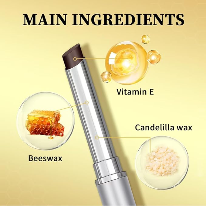 Honey Noir Lipstick,Deep Moisturizing Black Cherry Tint Lip Balm, Nourishing Honey Noir Lipgloss,Nourishing and Hydrating Lip Gloss for All Skin Tones (Black)