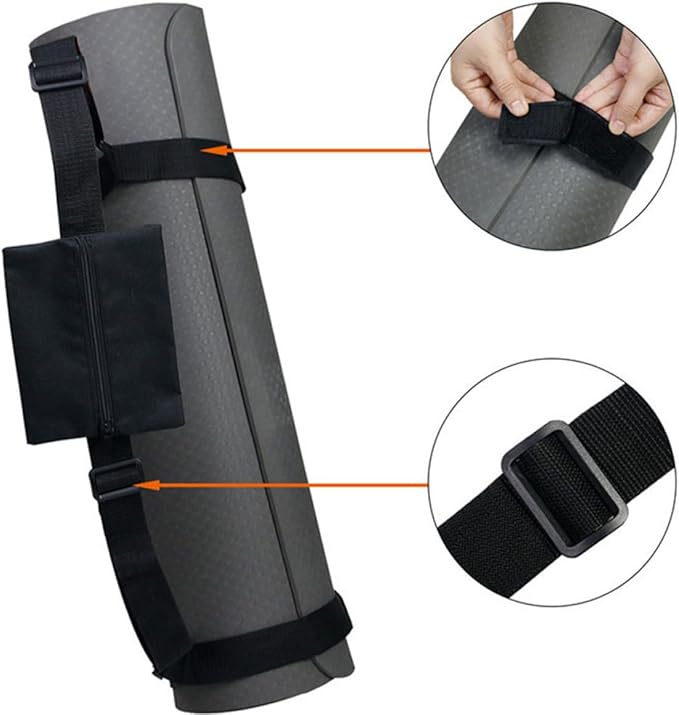 Adjustable Yoga Mat Strap Carrier Sling with Sturdy Fabric for Portable Exercise Mat Storage and Convenient Outdoor Fitness Use