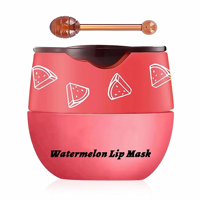 Watermelon Sleeping Lip Mask,Bee Lip Balm Care(Watermelon)