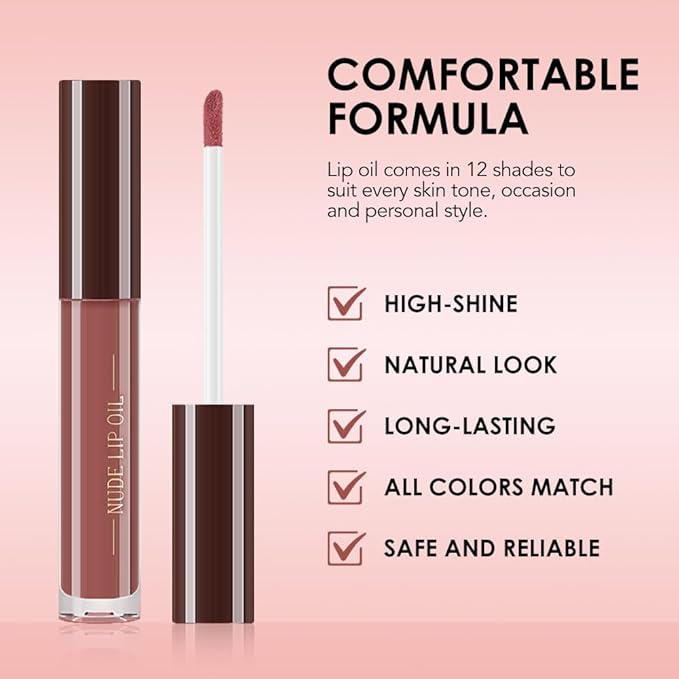 Hydrating Lip Glow Oil, Plumping Lip Oil, Tinted Lip Plumper Gloss,Younger-Looking Lips | Nourishing Long Lasting Non-Sticky Hydrating & Smoothing Lip Treatment Cruelty Free 09#