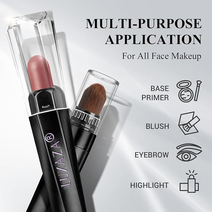 Red Eyeshadow Stick Makeup Set 10PCS, Neutral Shimmer And Matte Cream Eye Shadow Palette, Metallic Bronze Smoky Eyeliner Brightener Crayon Pencil Kit, Ideal Gift for Women -Cashmere Blush