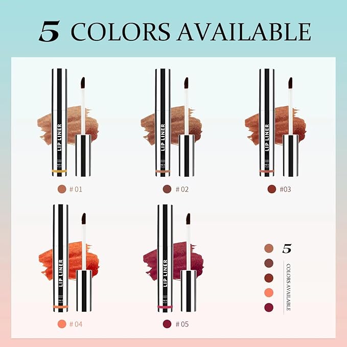 Peel Off Lip Liner Stain – Velvet Lip Glkoss Long-Lasting, Moisturizing & Non-Sticky Matte Lip Lacquer, Pigmented, Smudge-Proof Liquid Lipgloss (brown)