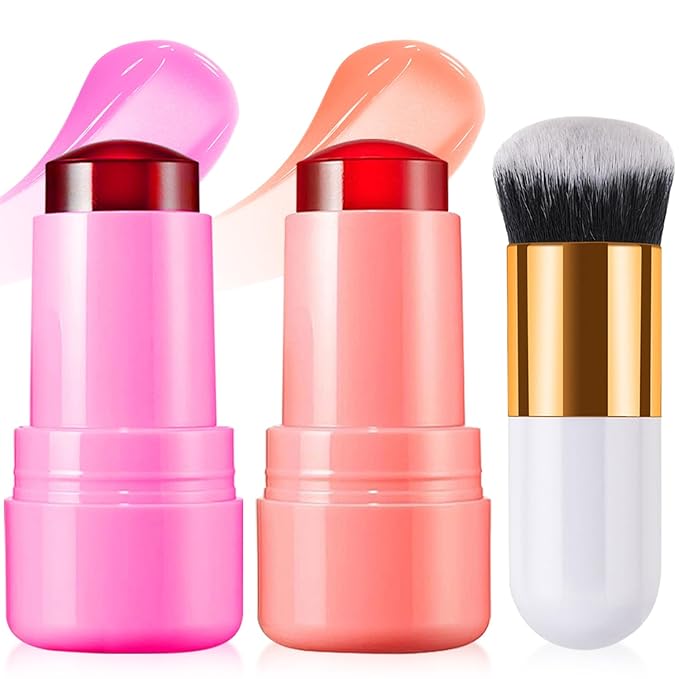 2PCS Cooling Water Jelly Lip Tint/Blush, Jelly Blush Cooling