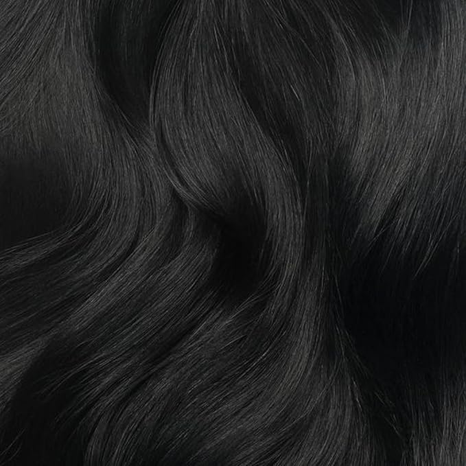 Luxy 100% Remy Human Hair Extensions for Thin Hair Thinning Hair Fill-Ins – 6 Seamless Wefts Multi-Dimensional Color Blend - Natural-Looking Volume & Coverage 50 grams 12" Jet Black Thinning
