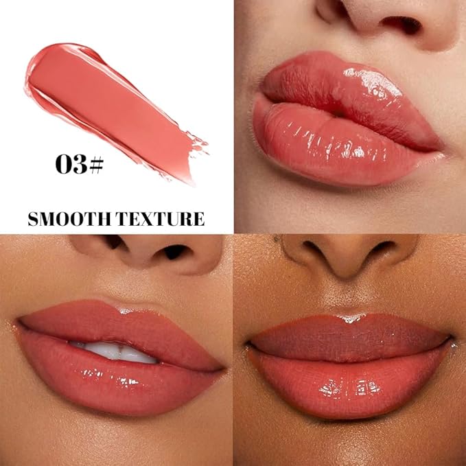 HHLTOH Rose Plumper Moisturizing Butter Lipstick for Women, Natural Tinted Lip Balm Shine Nourishing Hydrating Lip Gloss Stain for Dry Lips, Lightweight Lip Liner Care Makeup,Vegan 1Pc Rose Bean Paste