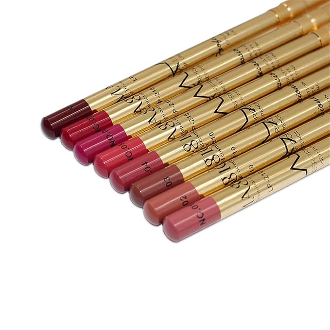 Lip Liner Pencil Set 8 Colors Professional Matte Long