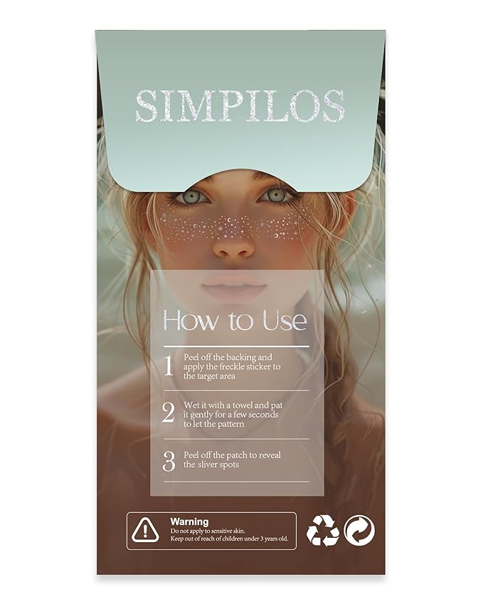 Face Glitter, Body Face Makeup Patches for Women Girls, Silver Rave Glitter Freckles for Face, Singer Concerts Festival Holiday Rave Accessories - 8 Counts