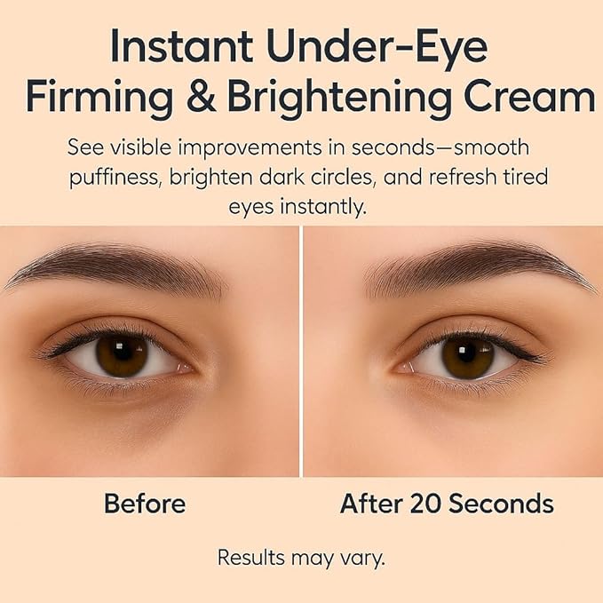 SUNHQXM 20S Instant Eye Lift Cream, Instantly Firms the Eye Area, Smooths Wrinkles, Reduces Puffiness & Under-Eye Bags – Dual Firming Action with Long-Lasting Results – 30ml/1 OZ (Unscented)