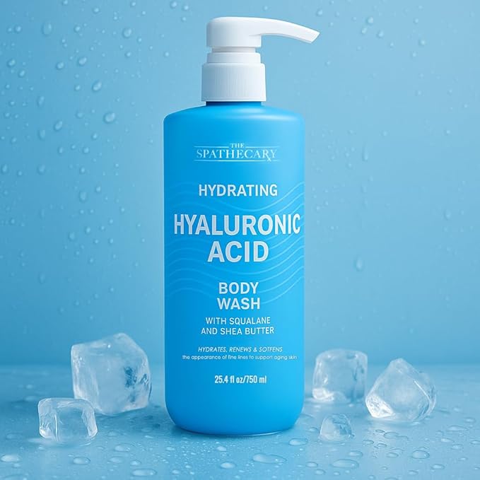 Hydrating Hyaluronic Acid Body Wash – Moisturizing Shower Gel for All Skin Types, Sensitive Skin – Nourishing, Paraben-Free, Sulfate-Free, Vegan Formula – Smooth & Soft Skin Care, 25.4oz