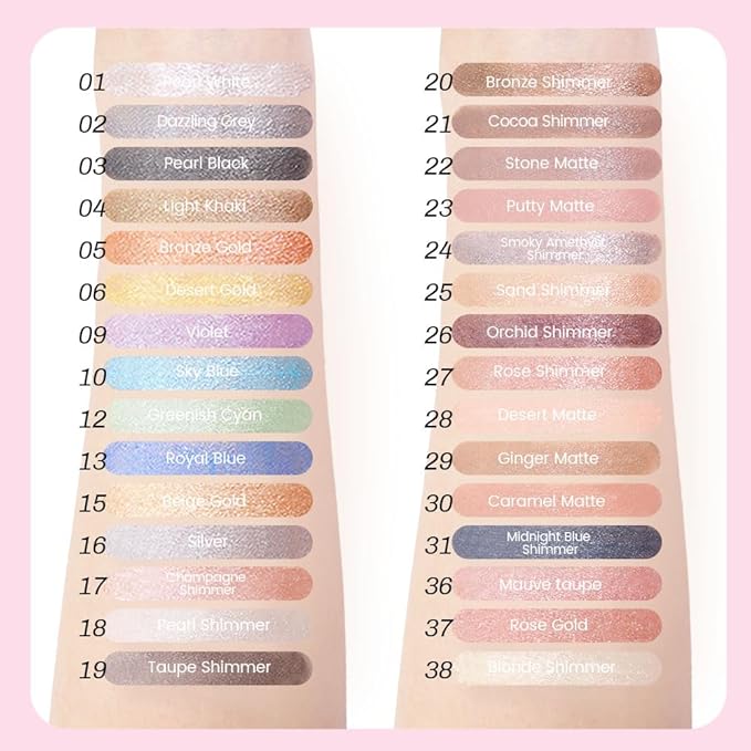 Kaely 2in1 Cream Eye Shadow Brightener Sticks for Eyes, Pencil Eyeshadow Applicator Stick Waterproof Pigmented, Eye Shadow Palette Highlighter Makeup, sombras para ojos, 16 Silver Shimmer