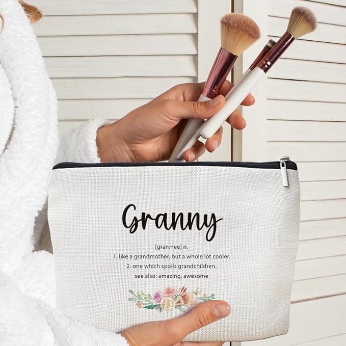 MOTERMATE Granny Gifts Makeup Bag, Best Granny Gifts for Christmas from Grandkids Granddaughter Grandson Cosmetic Bag for Women, Grandmother Gift Toiletry Bags Zipper Makeup Pouch