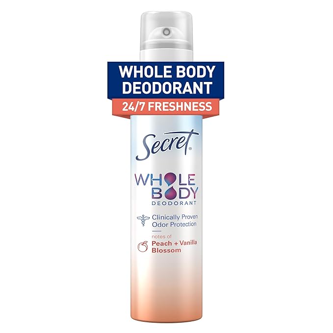 Aluminum Free Whole Body Deodorant Spray Peach & Vanilla