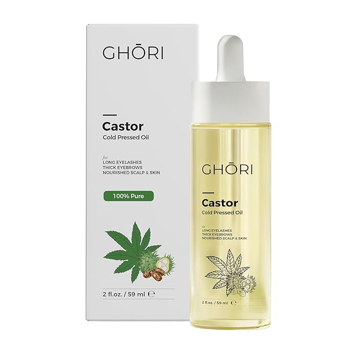 Castor Oil | 100% Pure Cold Pressed | Hexane-Free | Non-Comedogenic | Strengthens Hair, Brows & Lashes | Deeply Nourishes Skin | 2 fl oz / 59ml
