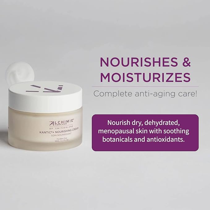 Alchimie Forever Kantic+ Nourishing Cream | Ultra-Nourishing Facial Cream with Jojoba, Vitamin E, European Blueberries and Grape Seeds | Reduces Redness and Deeply Moisturizes | 1.7 fl oz