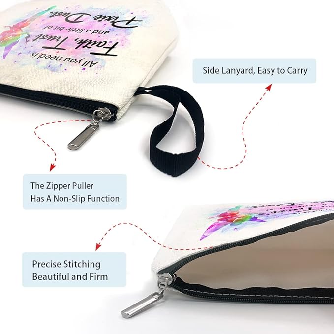 ZHANTUONE Pixie Dust Funny Fairy Tale Fans Inspired Cosmetic Bag, for Travel Toiletry Zipper Storage Pouch Makeup Bag, Movie Inspired Gifts, Pixie Dust Fairy Cosmetic Bag, Graduation Gifts