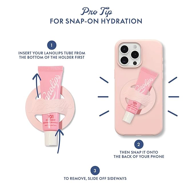 Lanolips 101 Ointment Strawberry & Lip Phone Holder - Fruity Lip Balm with Vitamin E Oil and Lanolin for Lip Hydration (0.35 Ounce)