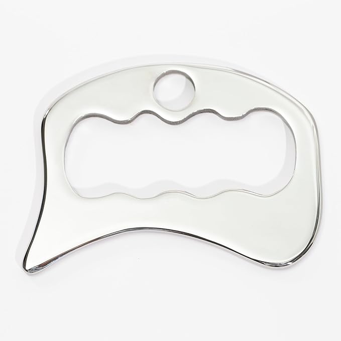 Gua sha Tool gua sha Stainless Steel iastm Tool Gussha Massage Tool Muscle Scraping Tool for Soft Tissue Therapy and Reduce Arms,Back, Legs, Neck Muscle Pain(liandaoshanshao)………