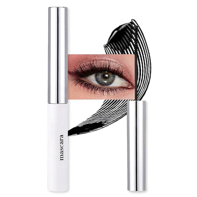 Colored Mascara for Eyelashes, Voluminous Colorful Mascara, Pink Purple Blue Green Red White Black Brown Lash Pack - Lengthening, Defining, Curling, Multiplying Formula (12#-Black)