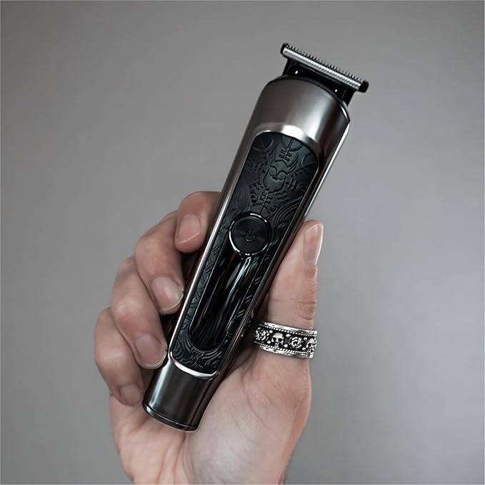The Beard Struggle Varangian Beard Trimmer® 6-in-1 for Hair, Beard, Body & Beyond, Titanium Blade, 17 Length Adjustable Blade with Digital LED Display, Cordless Waterproof Wet/Dry Clipper