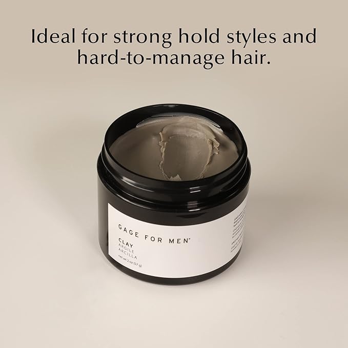 Gage Hair Clay for Men - 2 oz | Hair Gel, Styling Hair Cream for Men | Hair Styling Product for all Hair Types