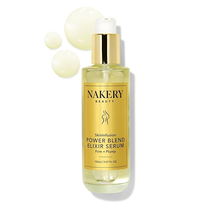 Nakery SkinInfusion Facial Oil Serum (5.07 Fl Oz), Anti Aging Collagen Serum with Hyaluronic Acid, Matrixyl 3000 and Vitamin C Oil, Moisturizing Brightening Treatment for Dark Spots and Dry Skin