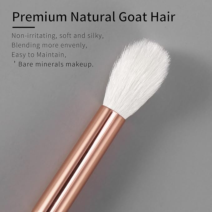 ENZO KEN Natural Goat Hair Eyeshadow Blending Brush - Eye Blending & Contour Brush, Single Piece, E204L