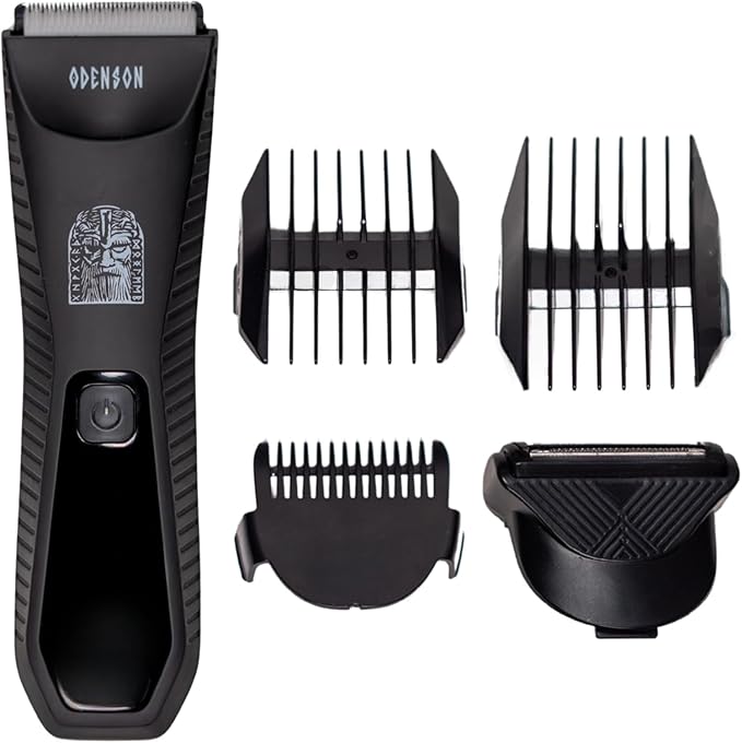 Odenson Stone Shaver - Beard and Body Trimmer for Men – Body & Face Shaver – Waterproof Hair Clipper & Grooming Kit – Electric Razor