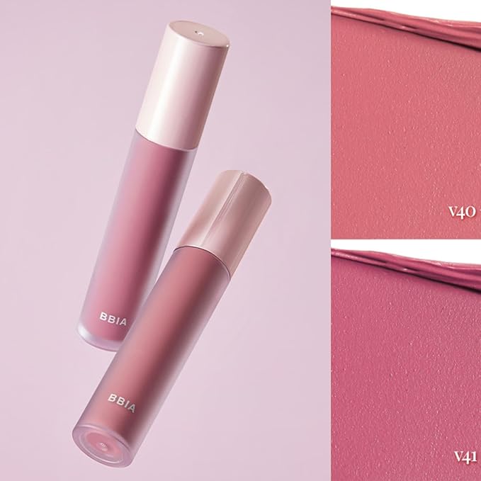 BBIA Last Velvet Tint - Soft & Creamy Matte Finish Lip Stain, Blur Effect with Velvety Texture, Long-Lasting, High Pigment, Lightweight, Non-Drying, Vegan, Korean Lip Makeup (V41 SUMMER BERRY)