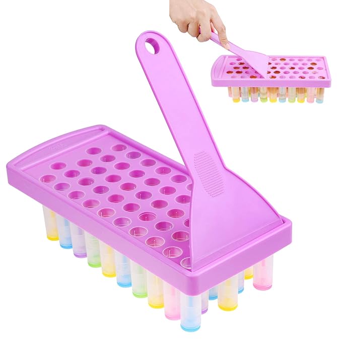 Lip Balm Filling Tray and Spatula (Purple))