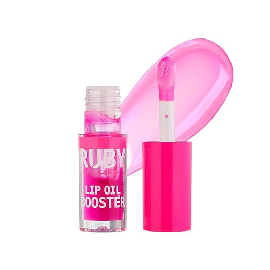 Ruby Kisses Lip Oil Booster, Hydrating Lip Gloss with Nourishing Natural Oil Blend, Jumbo Wand for Easy Application, Non-Sticky Formula