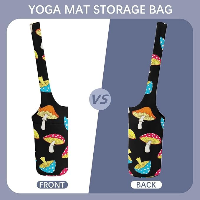 Yoga Mat Bag for Women, Stylish Yoga Mat Tote Sling Carrier Bag, Long Strap Exercise Mats Totes Sport Storage Bag