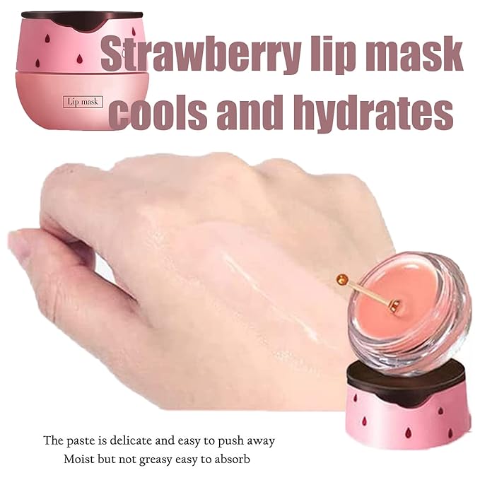 Strawberry Lip Sleeping Mask,Plumping Lip Hydrating