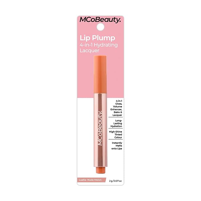 MCoBeauty Lip Plump 4-in-1 Hydrating Lacquer, Luella Nude Lip
