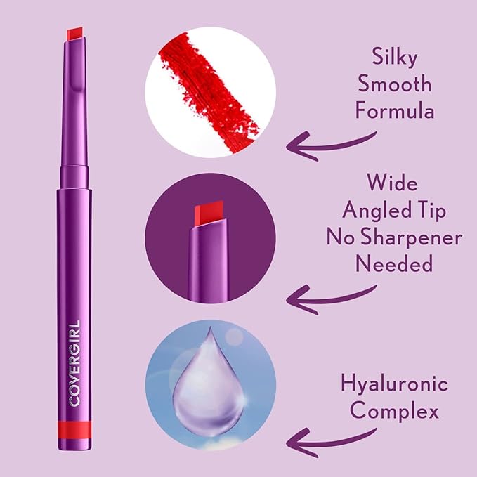 COVERGIRL Simply Ageless Lip Flip Liner, Honest Berry, Pack of 1
