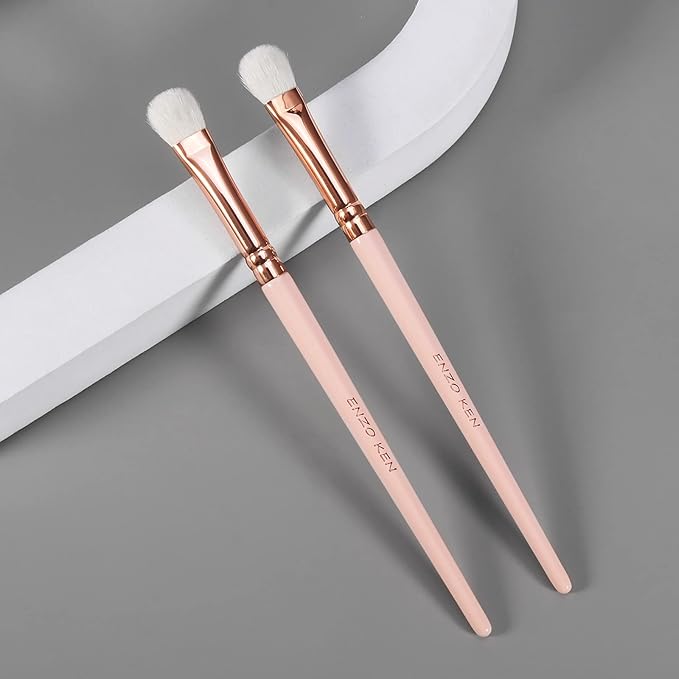 ENZO KEN Natural Goat Hair Eyeshadow Brush, Large Smudge Eye Shadow Brush, Shader Eye Shadow Brushes, Single Natural Hair Makeup Brush, Single Eyeshadow Blending Brush.