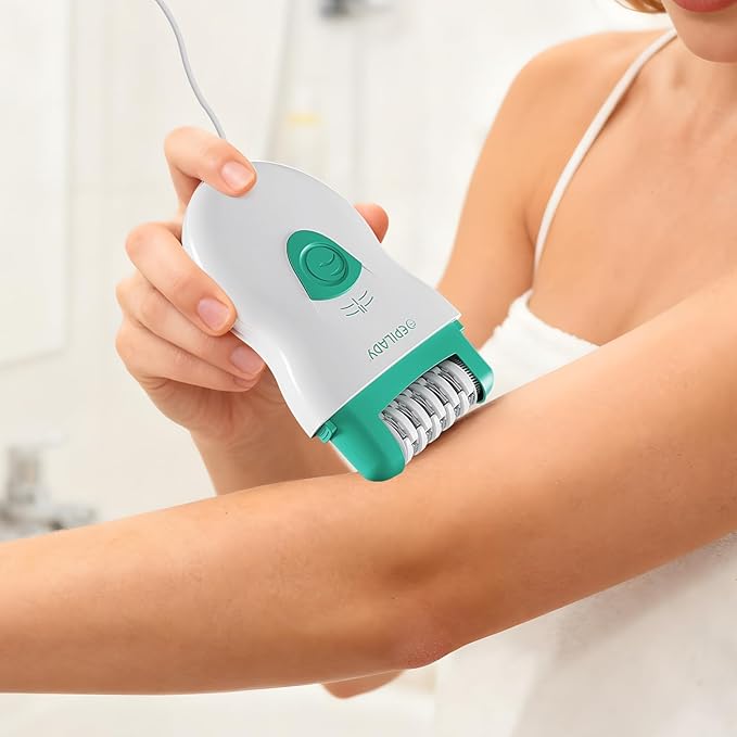 Epilady Speed Corded Epilator for Women – Dual-Speed 40-Disc Root Hair Removal Device for Legs, Underarms and Bikini Area Compact Waterproof Anti-Pinch Design for Smooth Long-Lasting Results