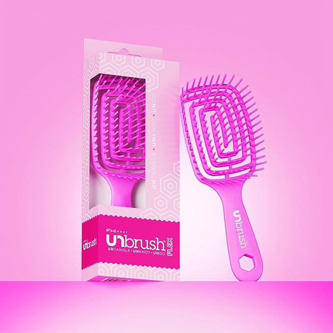 FHI Heat UNbrush Flex Detangling Hair Brush - Pink