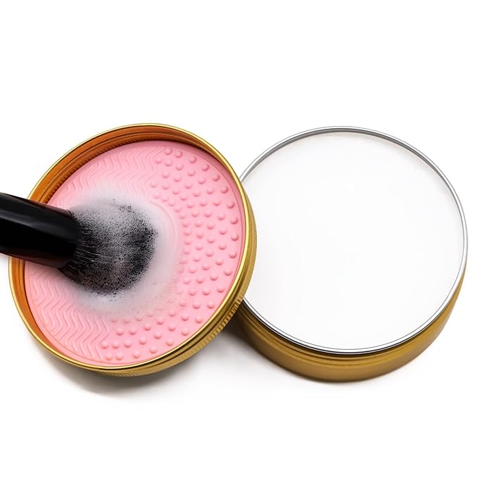 Embagol Makeup Brush Cleaner Solid Brush & Sponge Soap With Silicone Cleaning Pad, Vegan, Deep Cleaning, No Residue(100g/3.53oz)