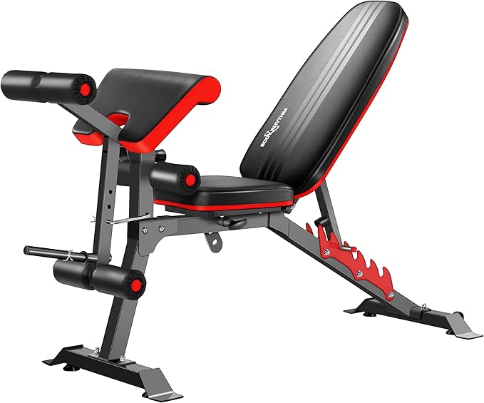 BODYRHYTHM Multifunctional Weight Bench with Leg Extension and