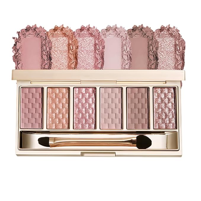 Rose Mauve Neutral Nude Eyeshadow Palette – 6 Matte & Shimmer Eye shadow, Soft Pink & Mauve Tones, Blendable Long-Lasting Eye Shadow Kit for Natural Everyday Makeup, Soft Glam Looks & Mature Eyes 2