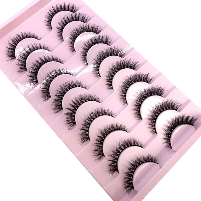 HBZGTLAD Soft Mink Eyelashes 3D Curl Winged End Eye Elongated Fake Lashes Thick Handmade Natural False Eyelash Messy Cross Lash Wholesale (FT-05)