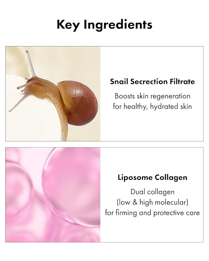 It'S SKIN Active Snail Collagen Cream 1.69 fl.oz, Firming Face Cream with Snail Mucin, Dual Collagen & Liposome for Elasticity, Long Lasting Moisture, Non-Greasy Moisturizing Cream, Korean Skincare