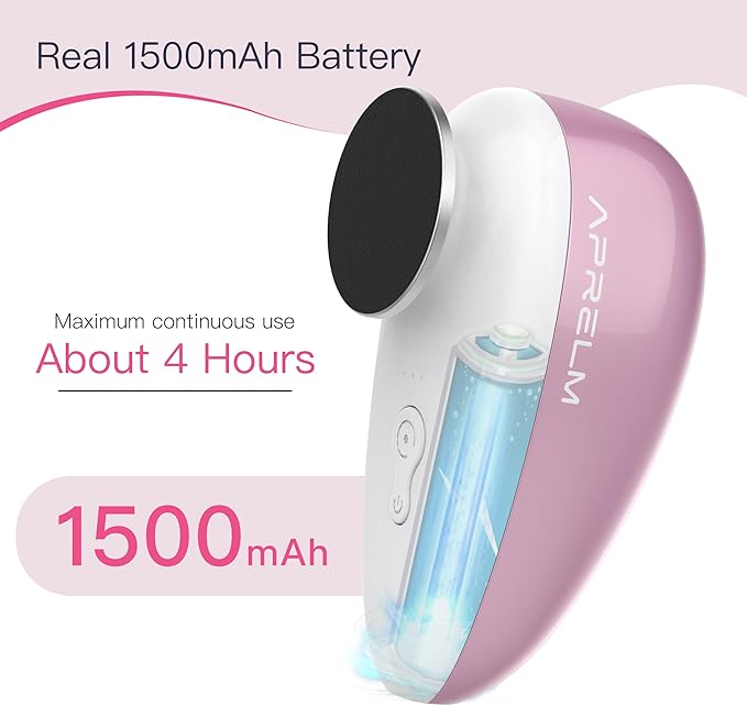 Rechargeable Electric Foot Callus Remover with 3-Sizes 120Pcs Sandpapers, Professional 1000RPM Electric Foot File with Organizer, Pedicure Tools Gifts for Women Men (E5 Pink-White)