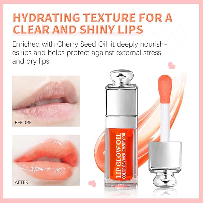 Hydrating Lip Glow Oil, Moisturizing Plumper