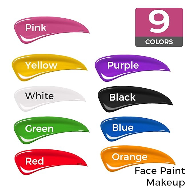 White Face Body Paint, Water Based Cream White Body Painting For Art Theater Halloween Party Cosplay Clown Skull Joker Zombie Vampire Skeleton Goth SFX Makeup for Women Adults