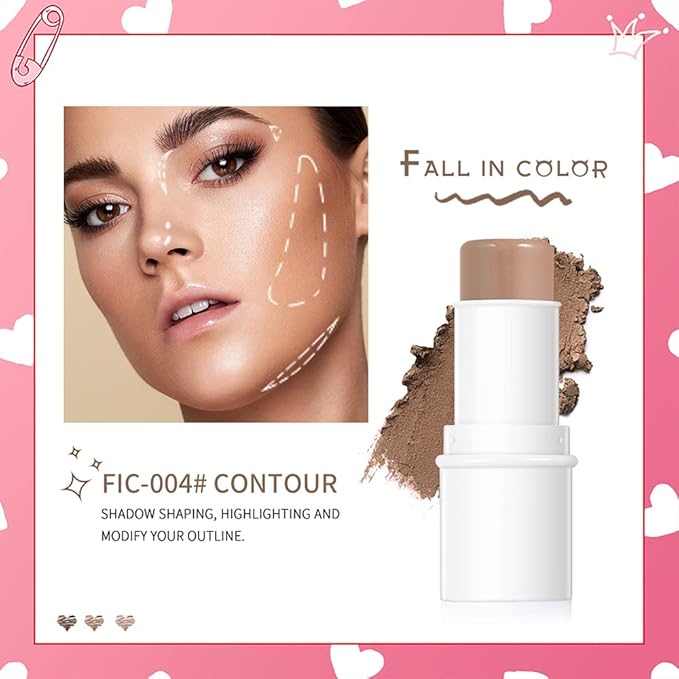 Contour Stick, Face Concealer Stick, Bronzer Facial Repair Cream（04 Contour）